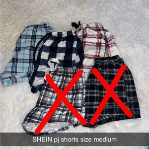 SHEIN Checkered Lounge Shorts Set